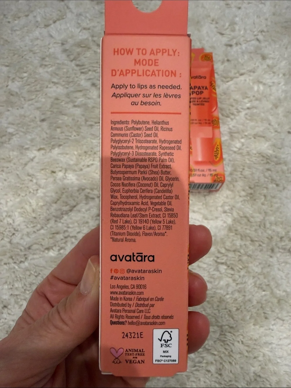 Papaya Pop Tinted Lip Jelly – Coral Orange